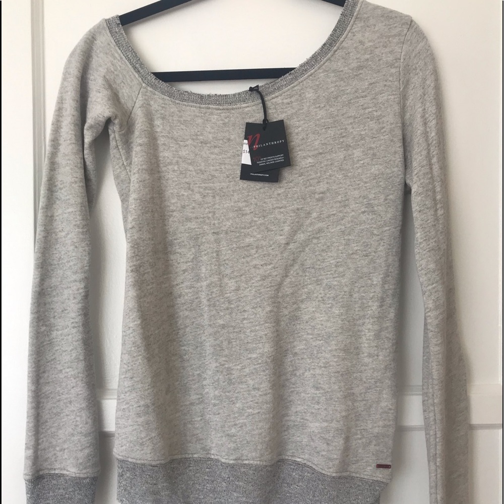 Philanthropy NWT off shoulder sweatshirt sz small
